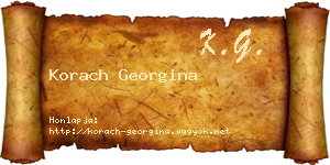 Korach Georgina névjegykártya