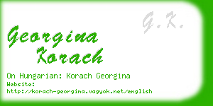 georgina korach business card